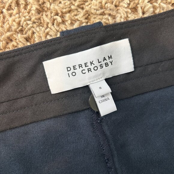 Derek Lam 10 Crosby Robertson Flare Trousers Dark Blue Womens Size 8 Nautical - Picture 7 of 10